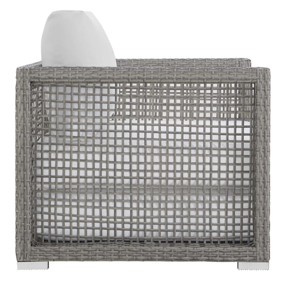 Aura 4 Piece Outdoor Patio Wicker Rattan Set - BUILDMYPLACE