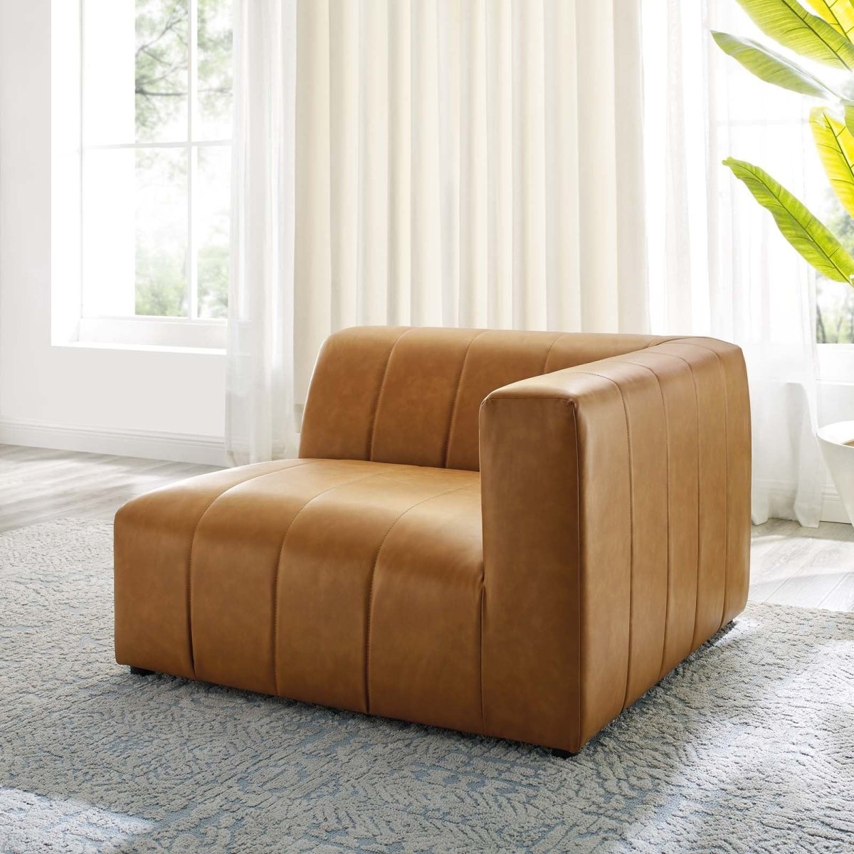 Bartlett Vegan Leather Right - Arm Chair - BUILDMYPLACE
