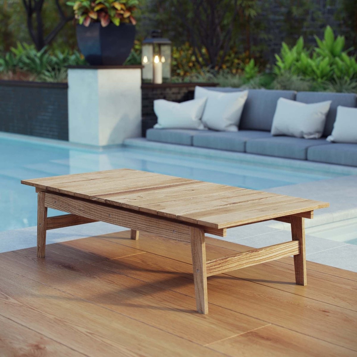 Bayport Outdoor Patio Teak Coffee Table - BUILDMYPLACE