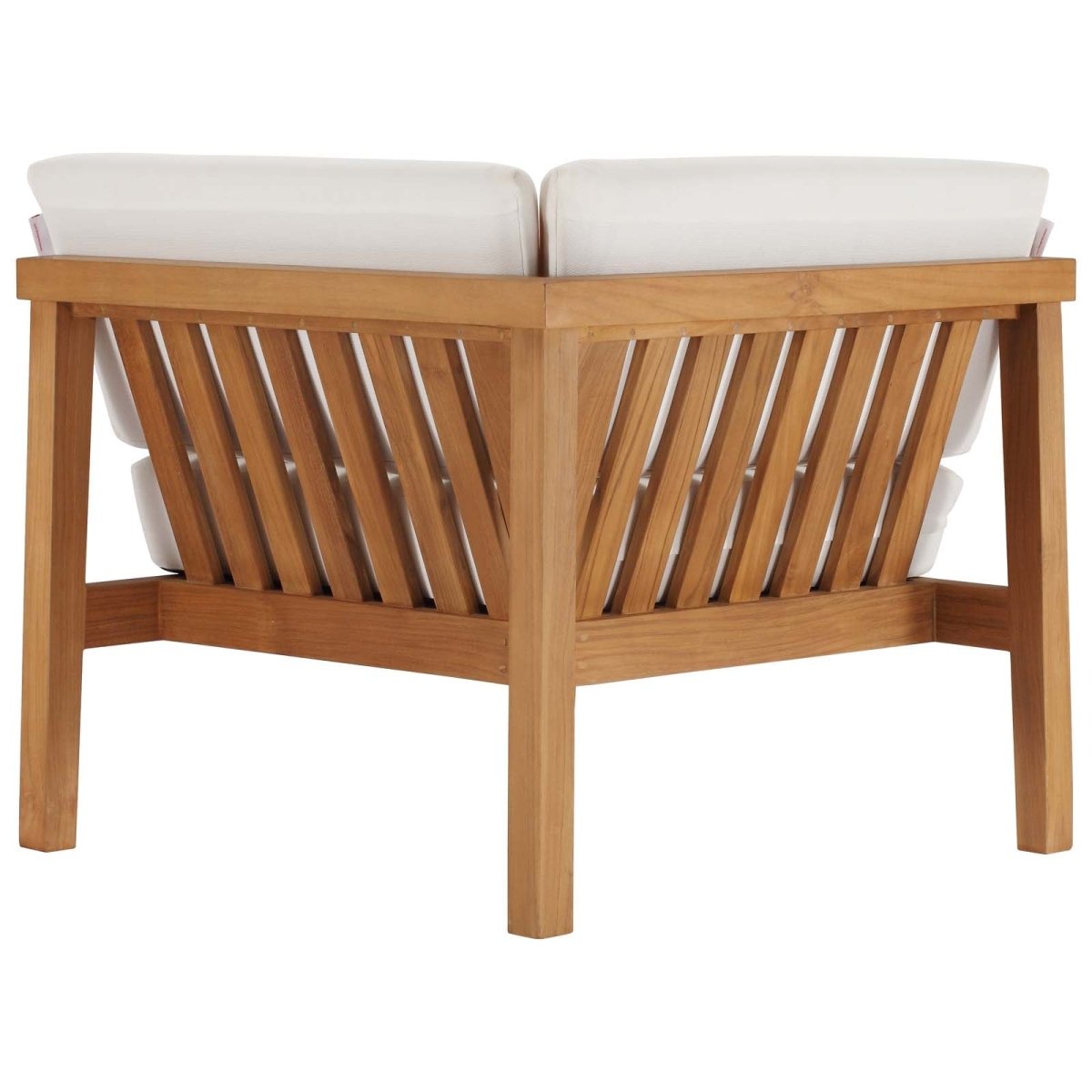Bayport Outdoor Patio Teak Wood Corner Chair - BUILDMYPLACE