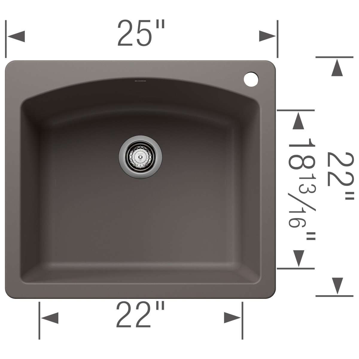 Blanco 25 Inch Diamond Silgranit Drop - In Or Undermount Kitchen Sink - BUILDMYPLACE