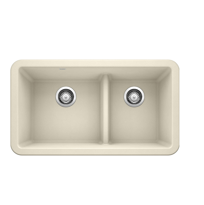 Blanco Ikon 33" Farmhouse Double Basin Silgranit Kitchen Sink - BUILDMYPLACE