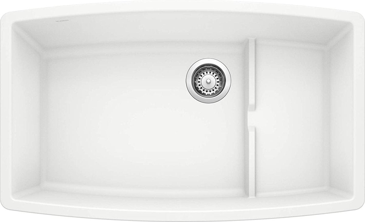 Blanco Performa 32 Inch Cascade Silgranit Undermount Kitchen Sink with Colander - BUILDMYPLACE
