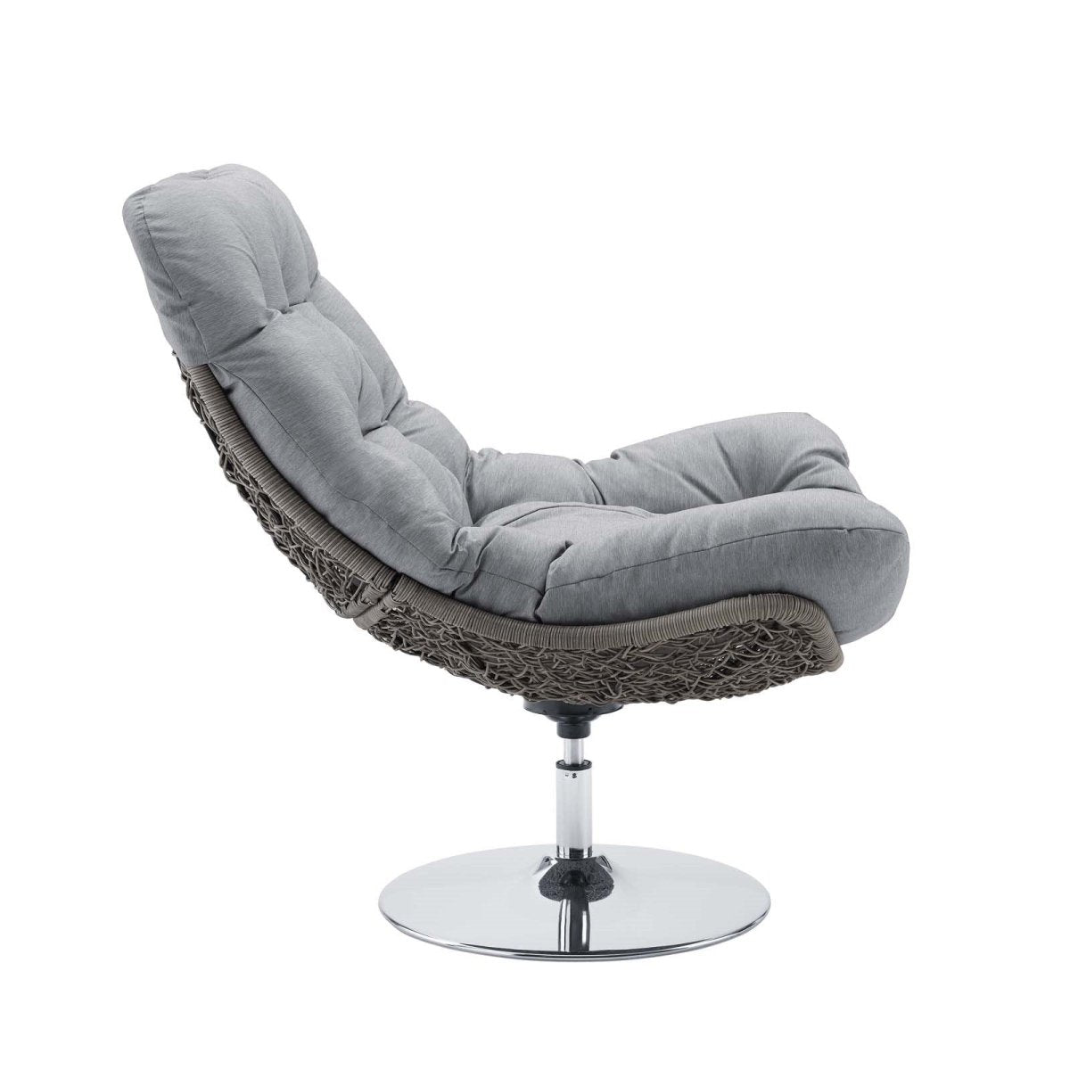 Brighton Wicker Rattan Outdoor Patio Swivel Lounge Chair - BUILDMYPLACE