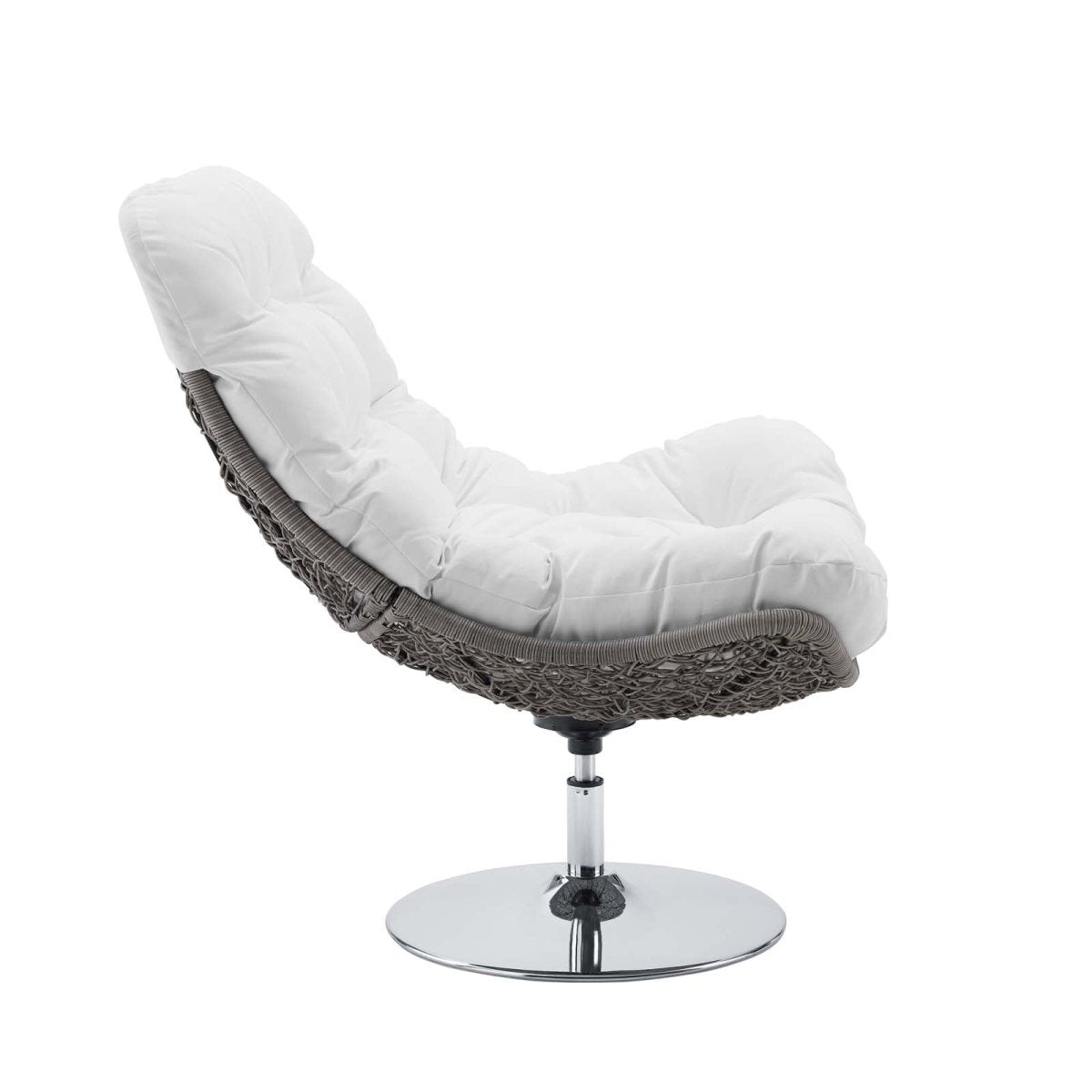 Brighton Wicker Rattan Outdoor Patio Swivel Lounge Chair - BUILDMYPLACE