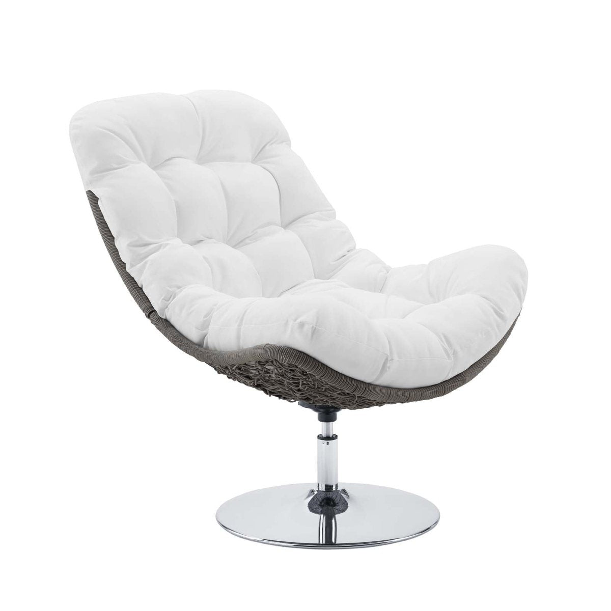 Brighton Wicker Rattan Outdoor Patio Swivel Lounge Chair - BUILDMYPLACE