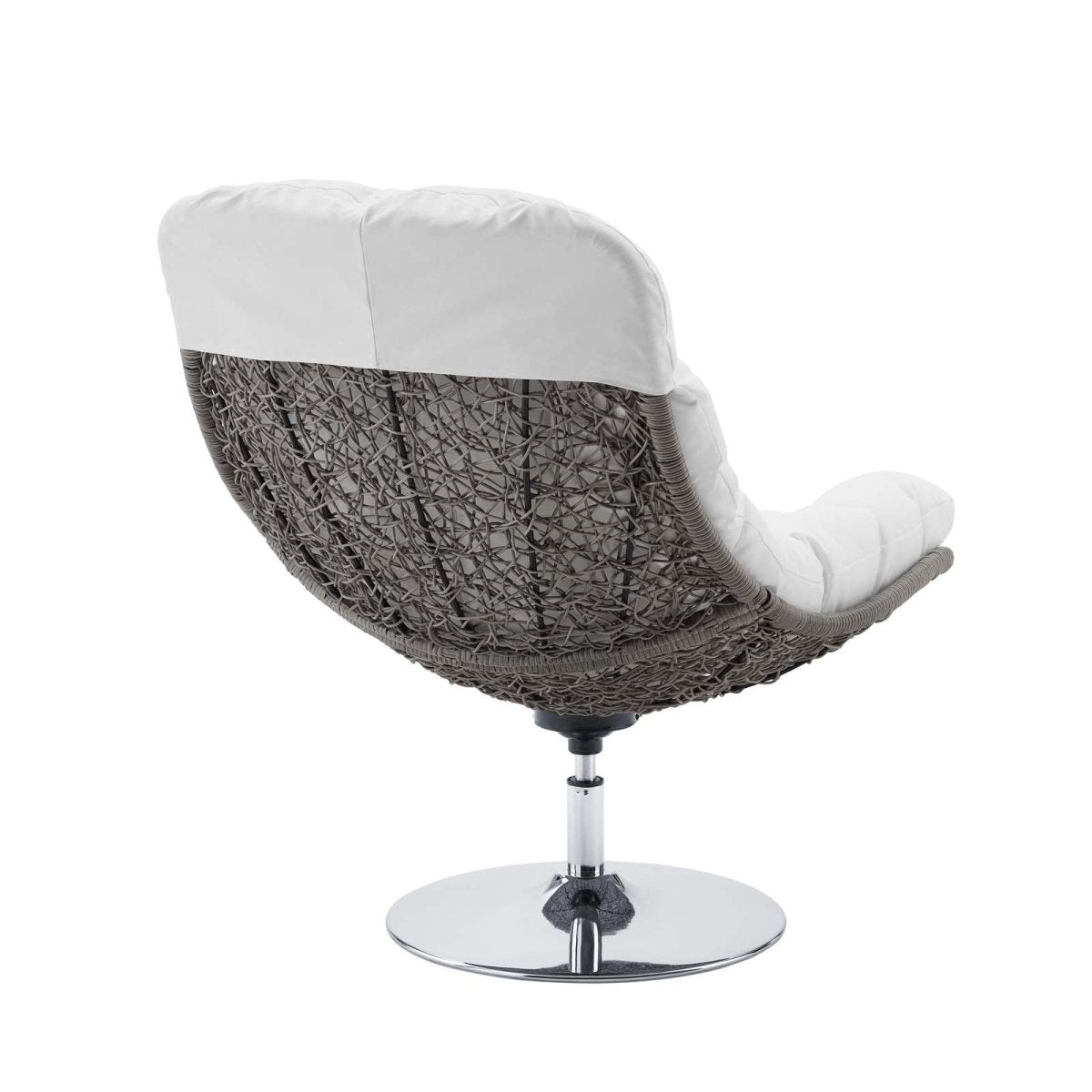 Brighton Wicker Rattan Outdoor Patio Swivel Lounge Chair - BUILDMYPLACE