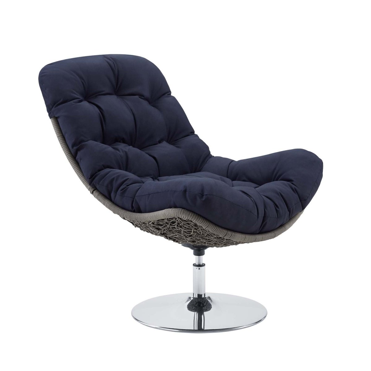 Brighton Wicker Rattan Outdoor Patio Swivel Lounge Chair - BUILDMYPLACE
