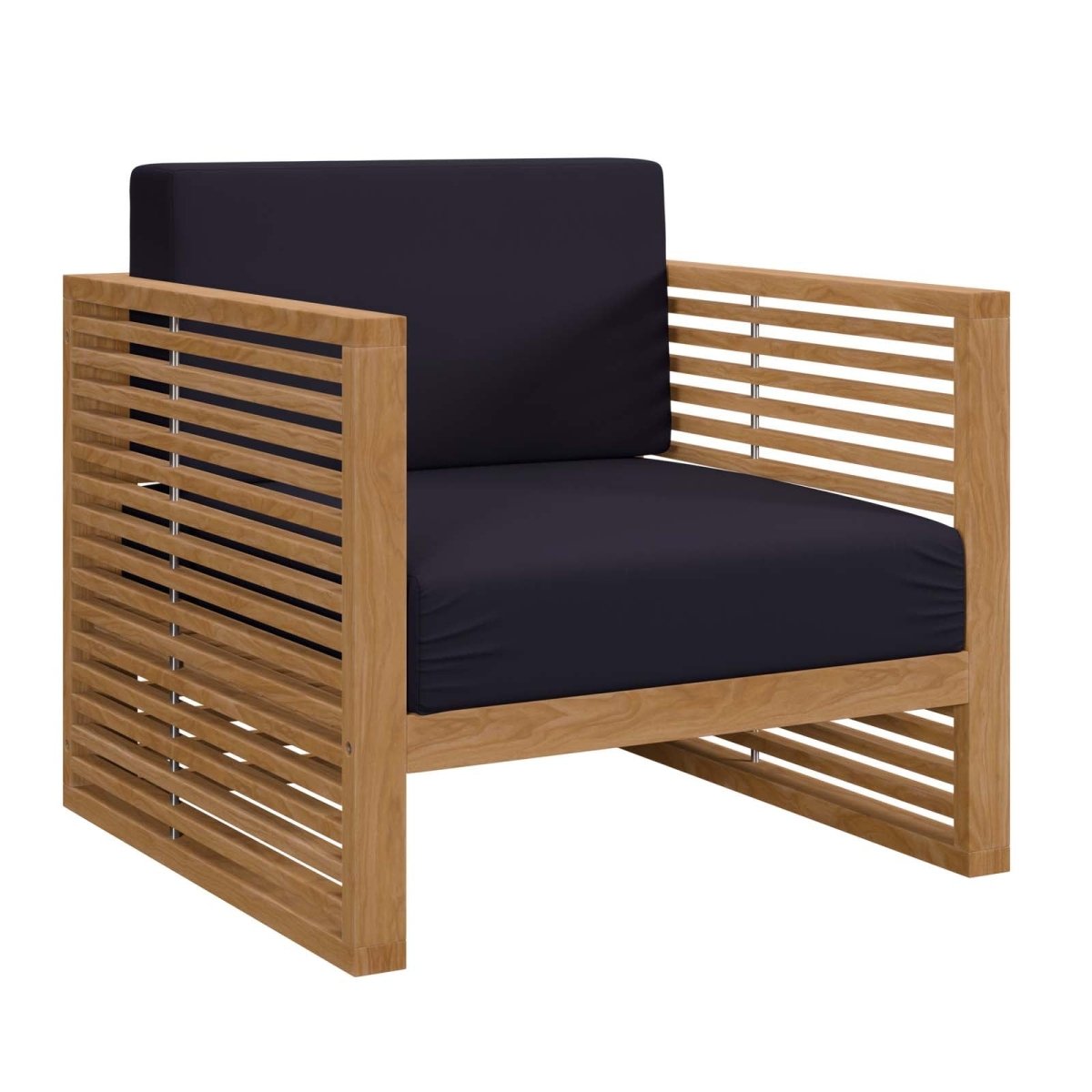 Carlsbad Teak Wood Outdoor Patio Armchair - BUILDMYPLACE