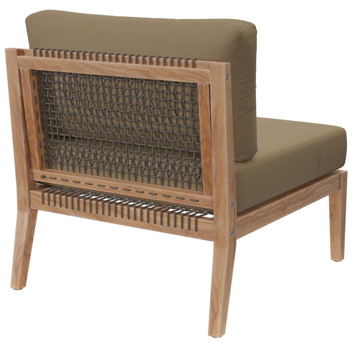 Clearwater Outdoor Patio Teak Wood Armless Chair - BUILDMYPLACE