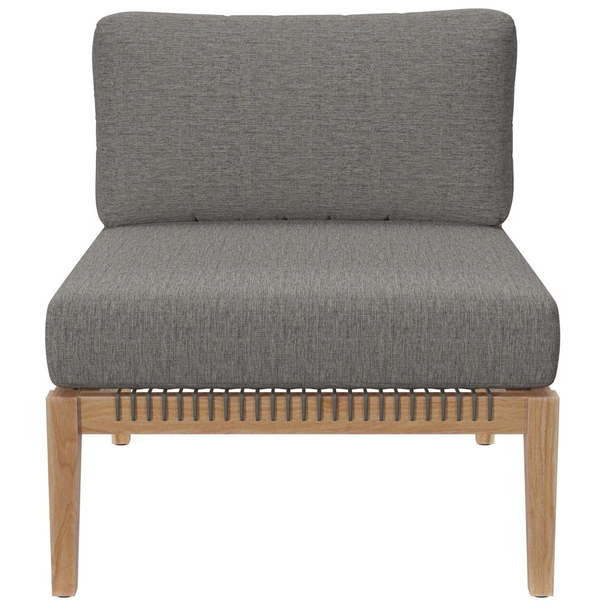 Clearwater Outdoor Patio Teak Wood Armless Chair - BUILDMYPLACE