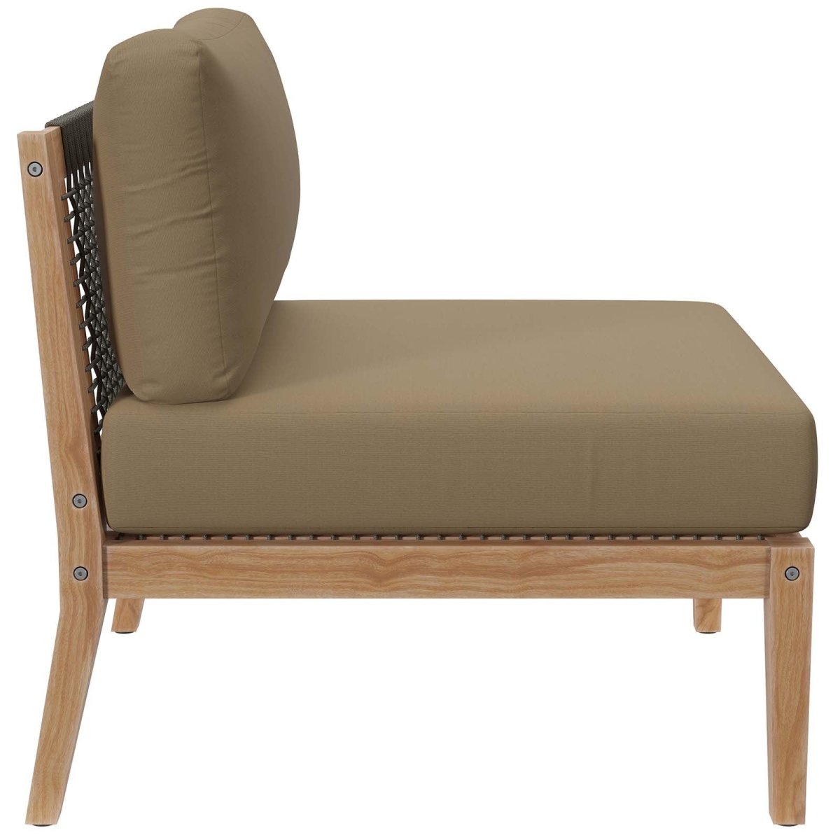 Clearwater Outdoor Patio Teak Wood Armless Chair - BUILDMYPLACE