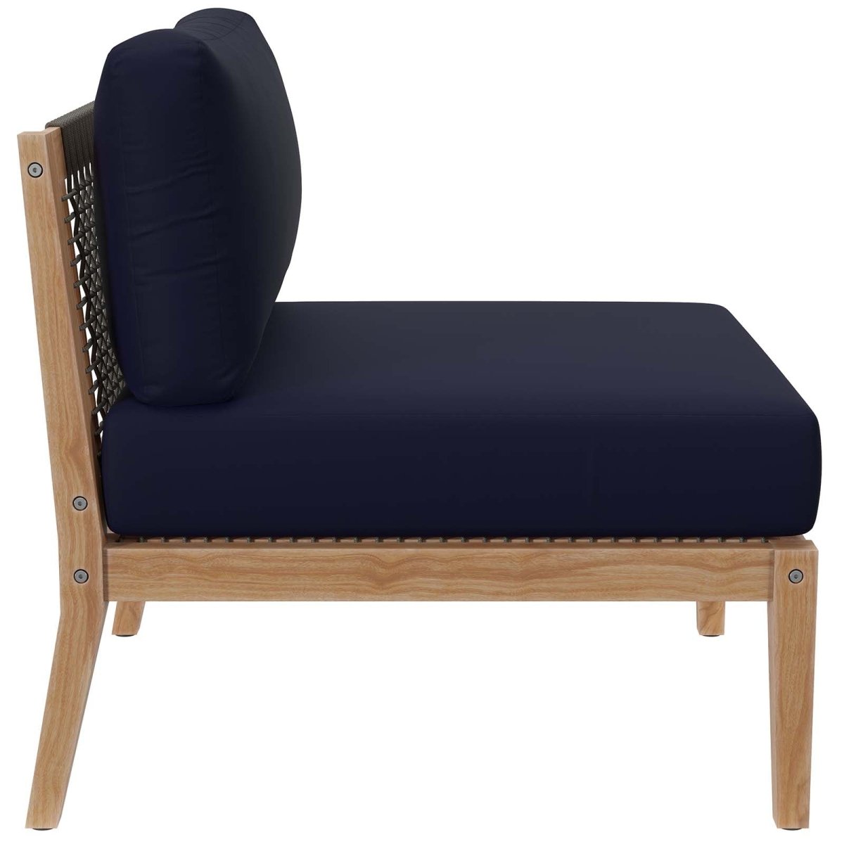Clearwater Outdoor Patio Teak Wood Armless Chair - BUILDMYPLACE