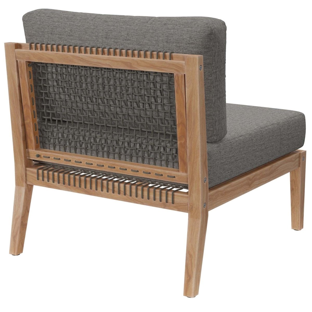 Clearwater Outdoor Patio Teak Wood Armless Chair - BUILDMYPLACE