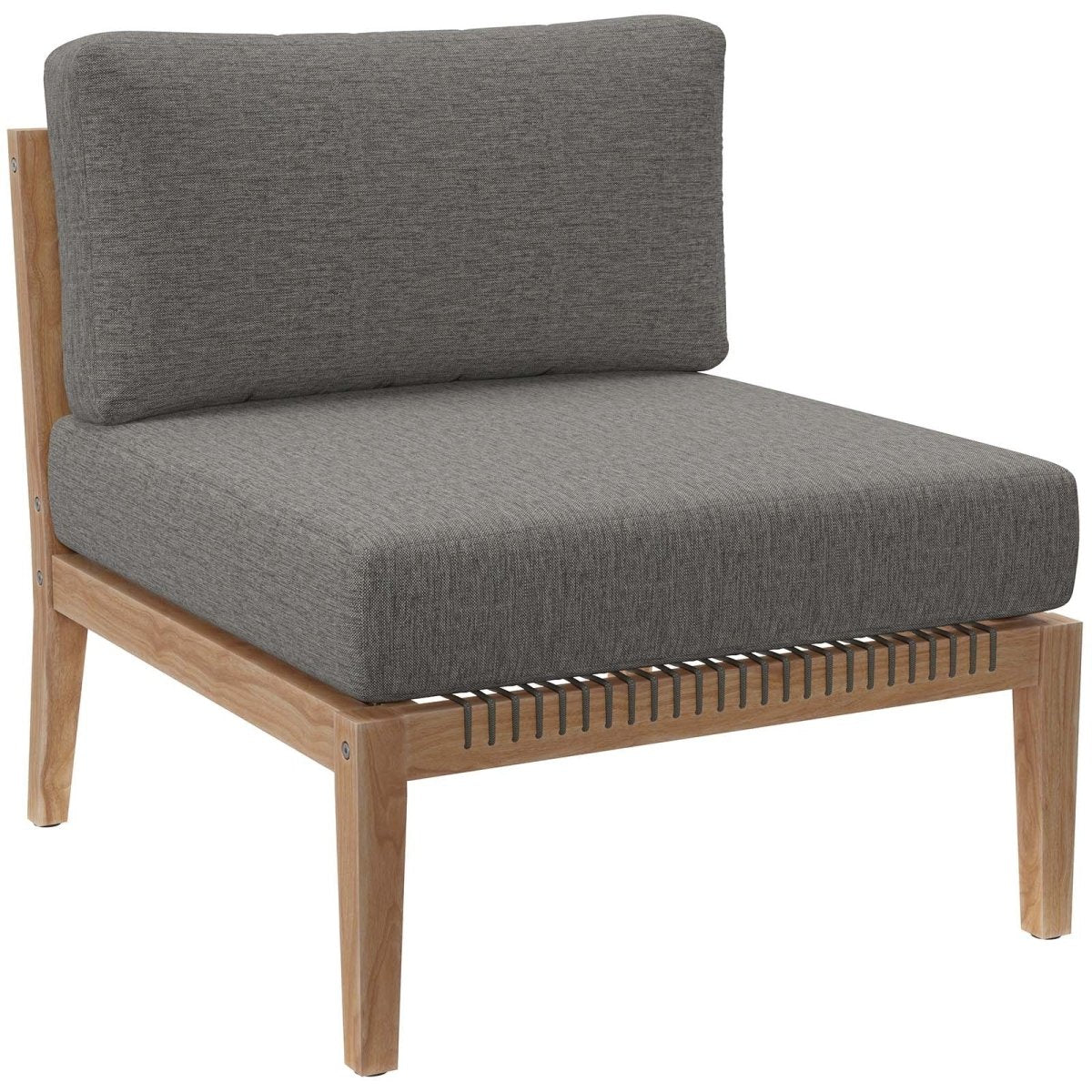 Clearwater Outdoor Patio Teak Wood Armless Chair - BUILDMYPLACE
