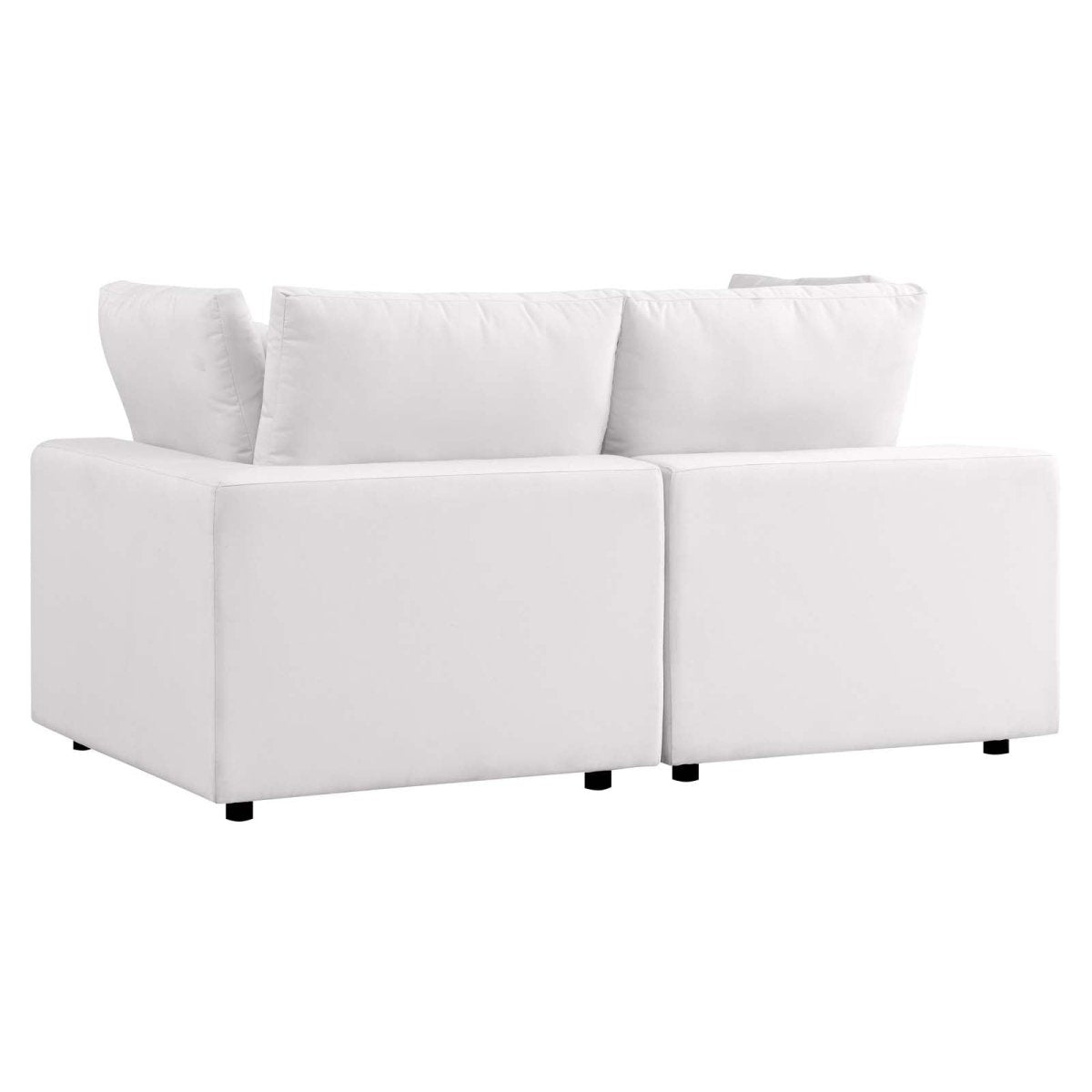 Commix Overstuffed Outdoor Patio Loveseat - BUILDMYPLACE