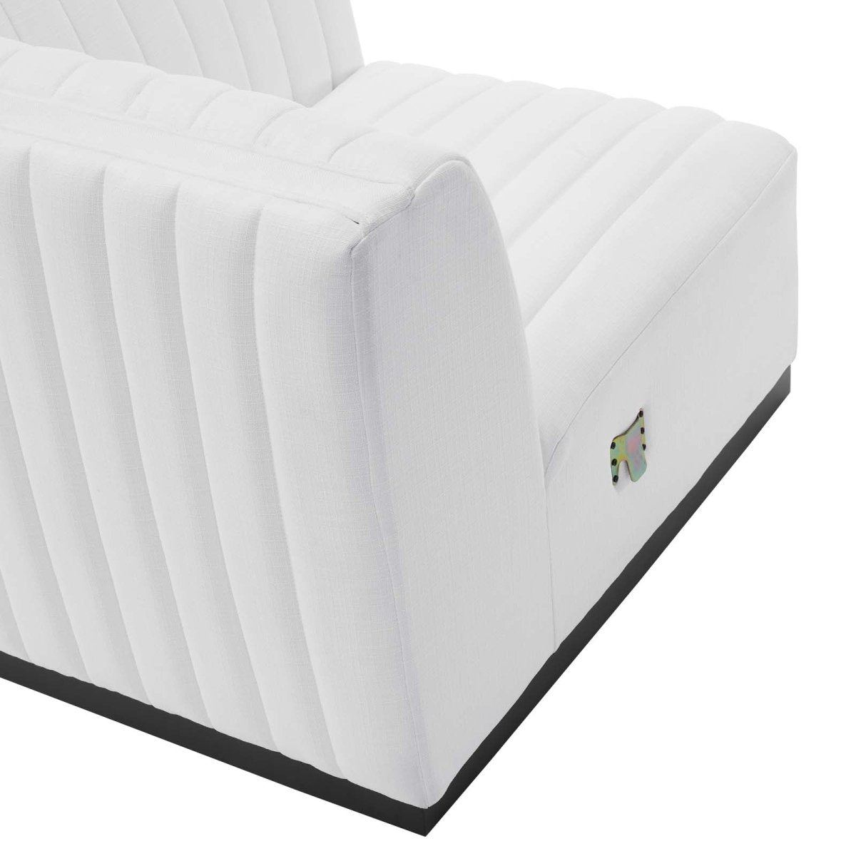 Conjure Channel Tufted Upholstered Fabric Right - Arm Chair - BUILDMYPLACE