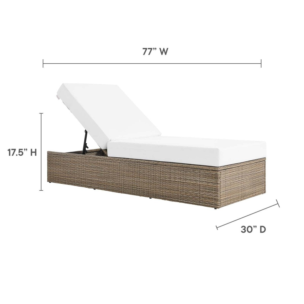 Convene Outdoor Patio Chaise Lounge Chair - BUILDMYPLACE