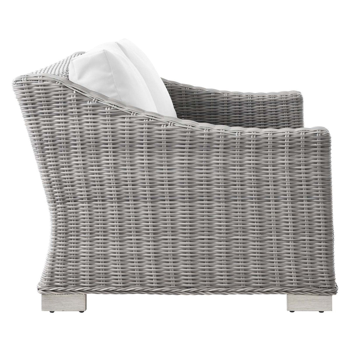 Conway Outdoor Patio Wicker Rattan Loveseat - BUILDMYPLACE