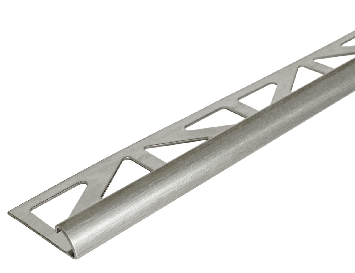 Durondell Round Edge profile - Tile trim - 7/16 in - Stainless Steel Brushed - Tile Edge Trim - BUILDMYPLACE
