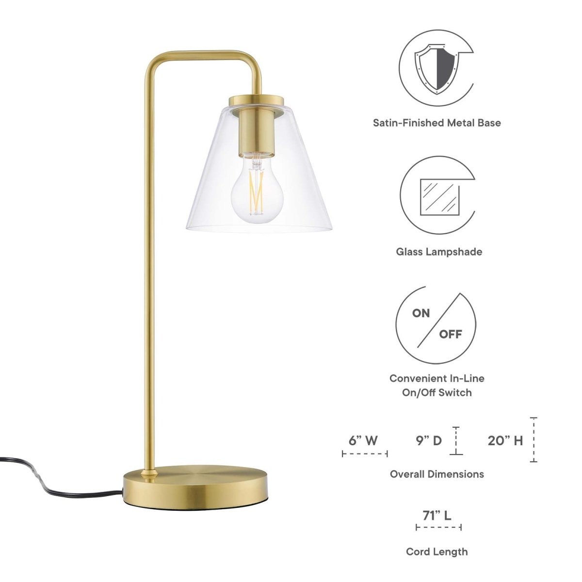 Element Glass Table Lamp - BUILDMYPLACE
