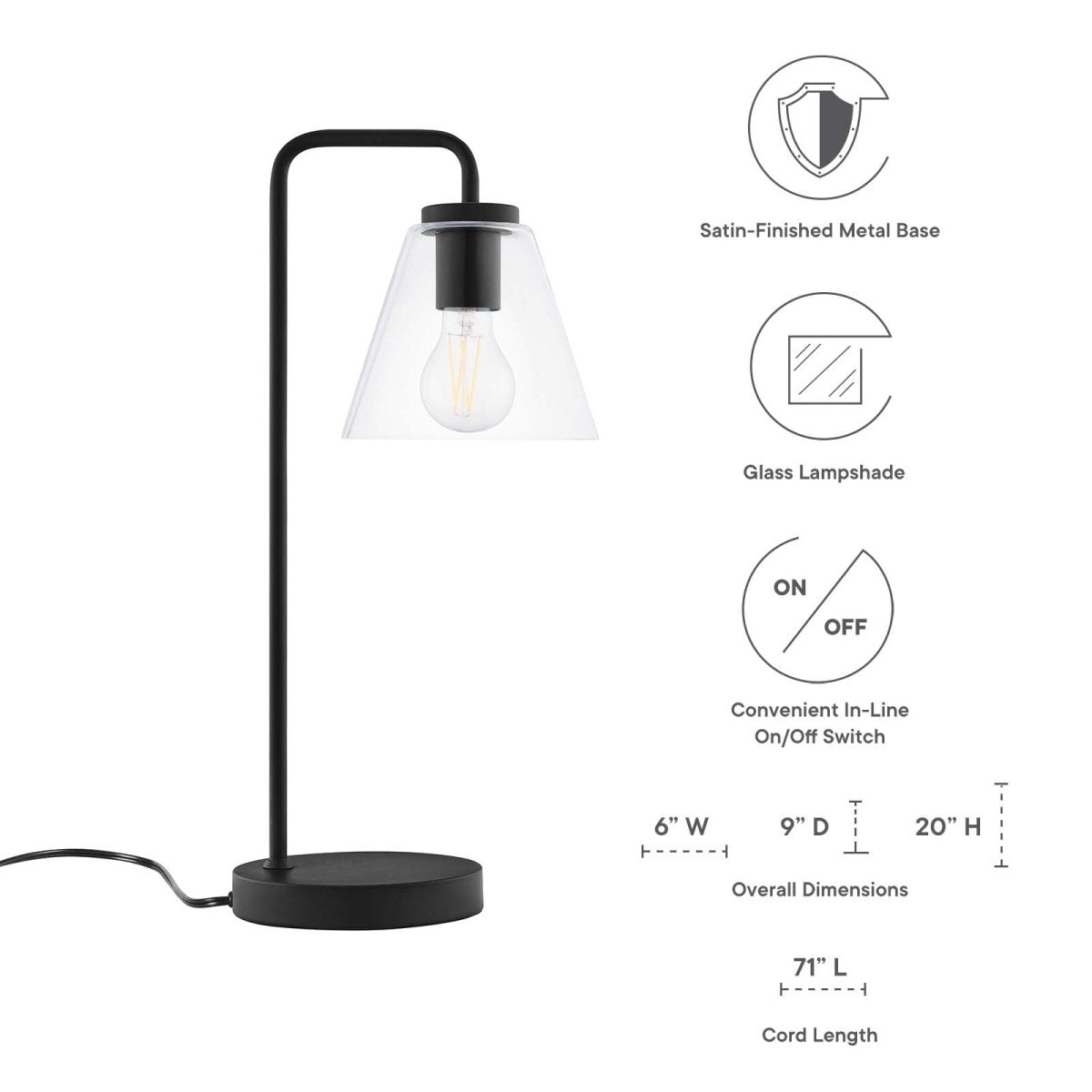 Element Glass Table Lamp - BUILDMYPLACE
