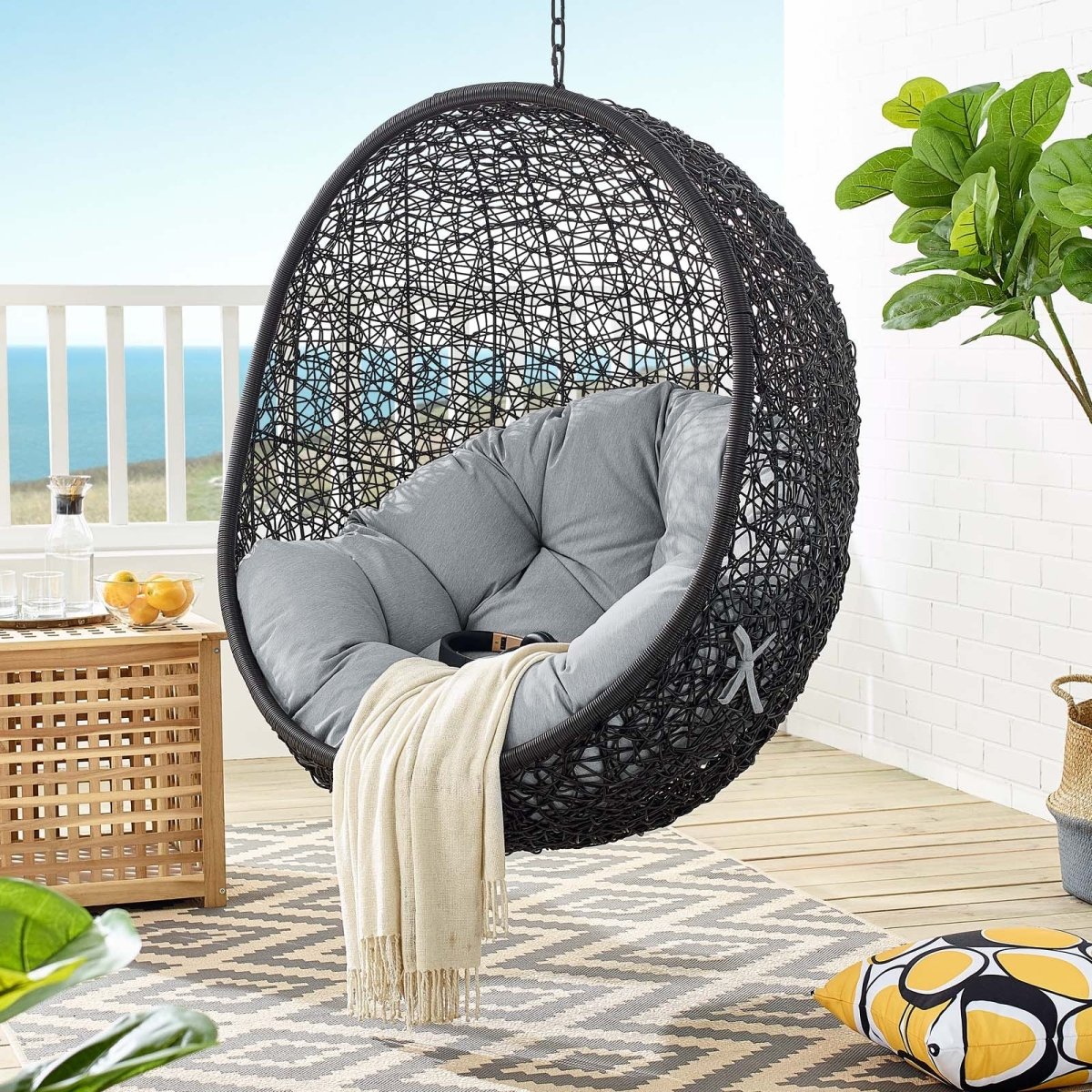 Encase Swing Outdoor Patio Lounge Chair Without Stand - BUILDMYPLACE