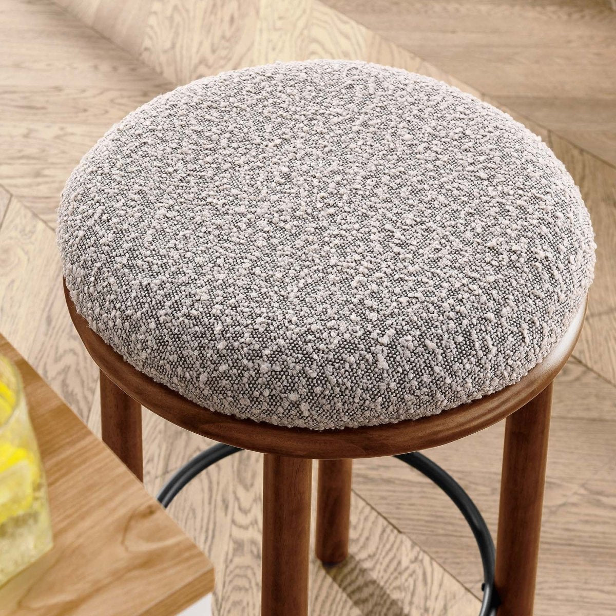 Fable Boucle Fabric Counter Stools - Set of 2 - BUILDMYPLACE