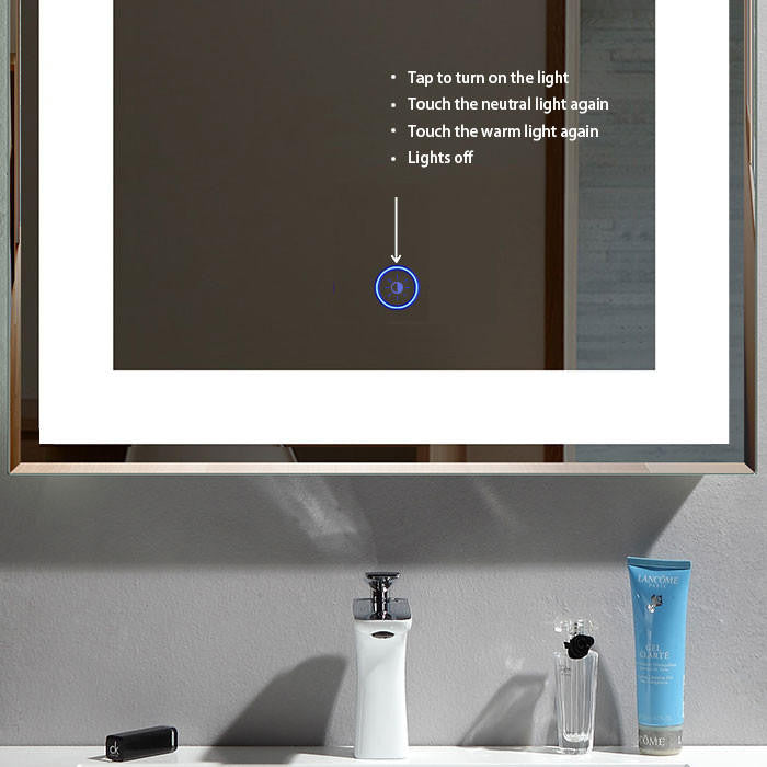 Francisco 24" LED Lit Mirror for Vanity with Variant Lighting Options