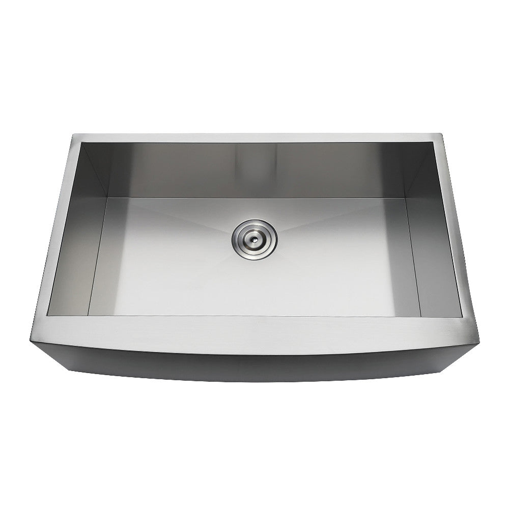 Gourmetier 33" x 20" Undermount Stainless Steel Single Farmhouse Kitchen Sink, Brushed - BUILDMYPLACE