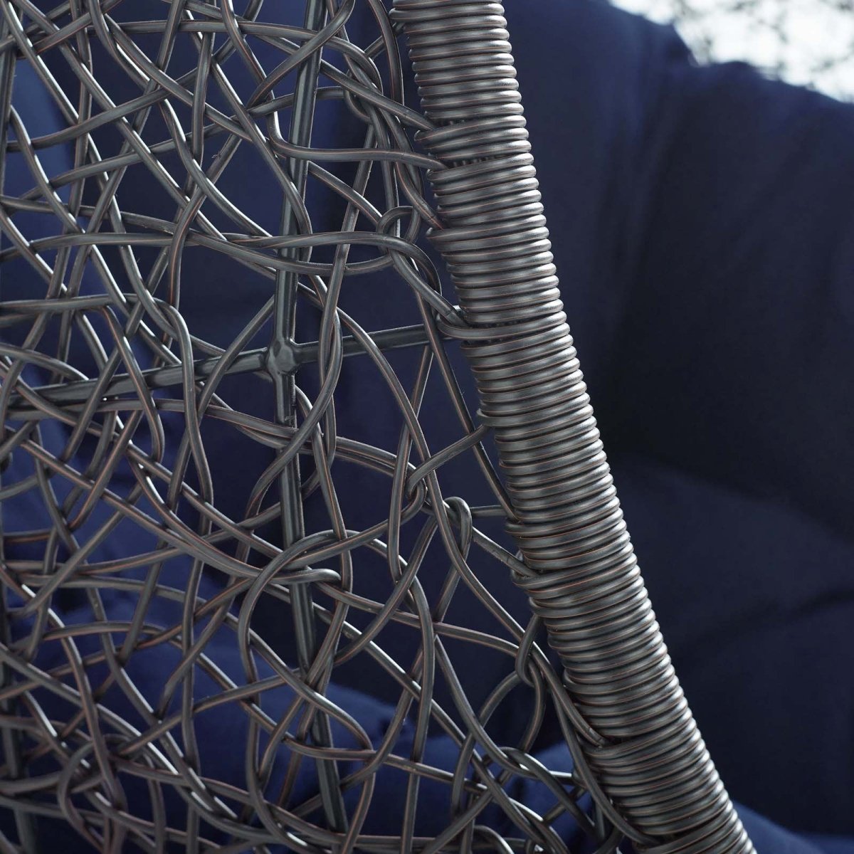 Hanging Basket Swing Chair For Indoor and Outdoor Decor - Encase Swing Outdoor Patio Lounge Chair - BUILDMYPLACE