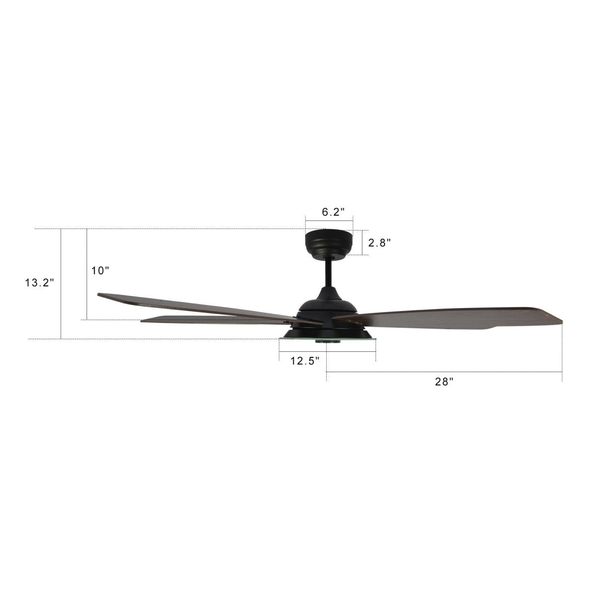 JOURNEY 56 inch 5 - Blade Smart Ceiling Fan with Remote & LED Light - LEDMyPlace