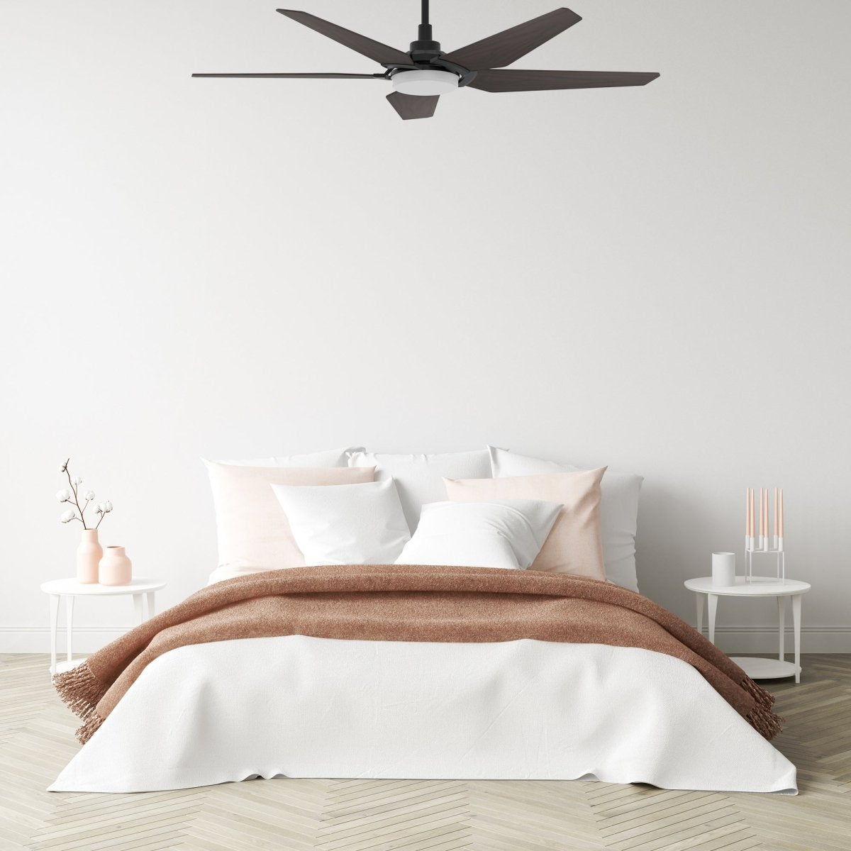 KAJ 52 inch 5 - Blade Smart Ceiling Fan with LED Light & Remote - LEDMyPlace