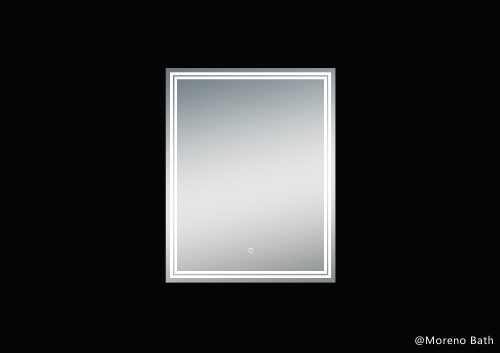 Luna 24'' Polished Edge Back-lit LED Bathroom Vanity Mirror