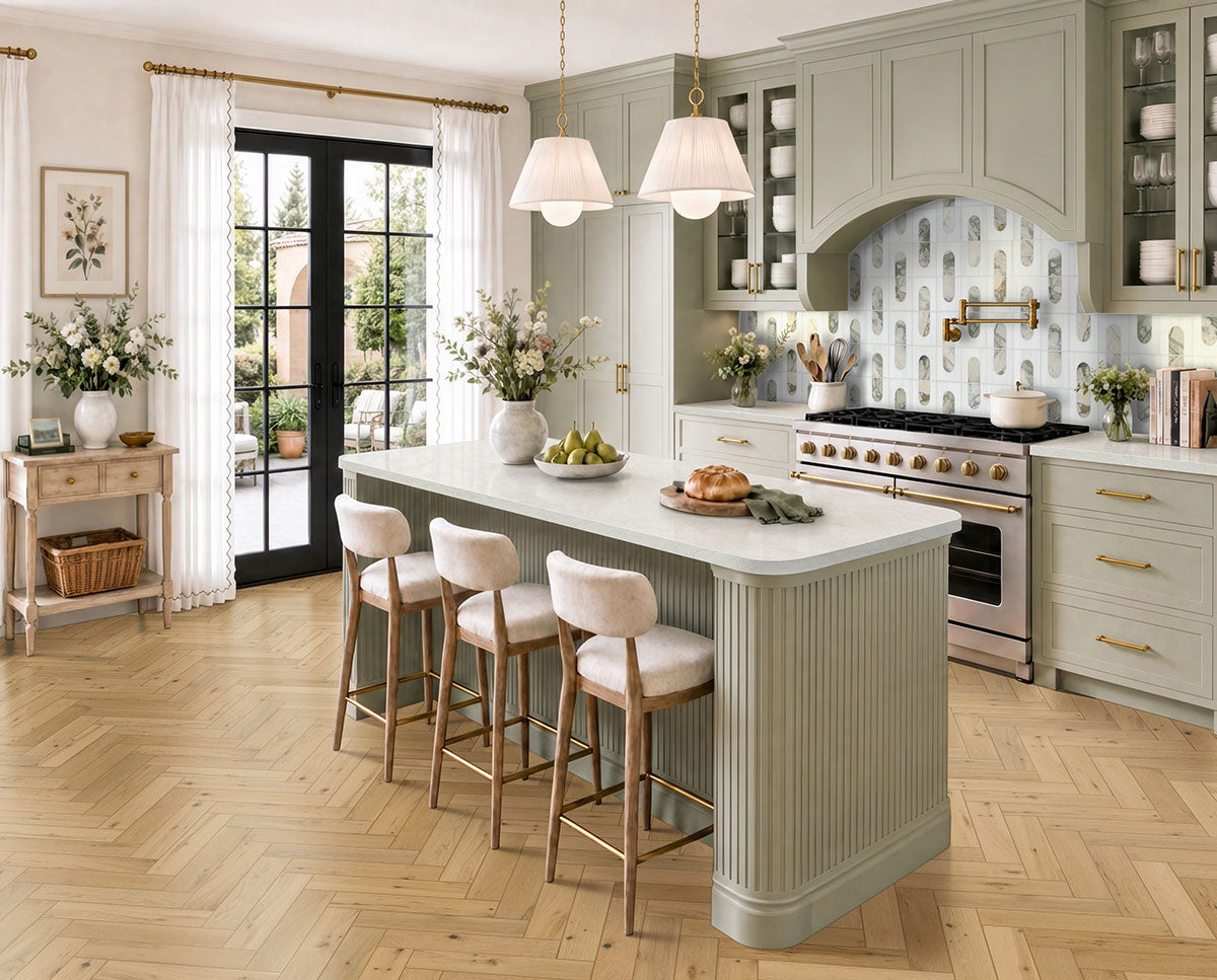 McCarran Bramlett Herringbone 5 x 24 in 5/8 in White Oak Engineered Hardwood