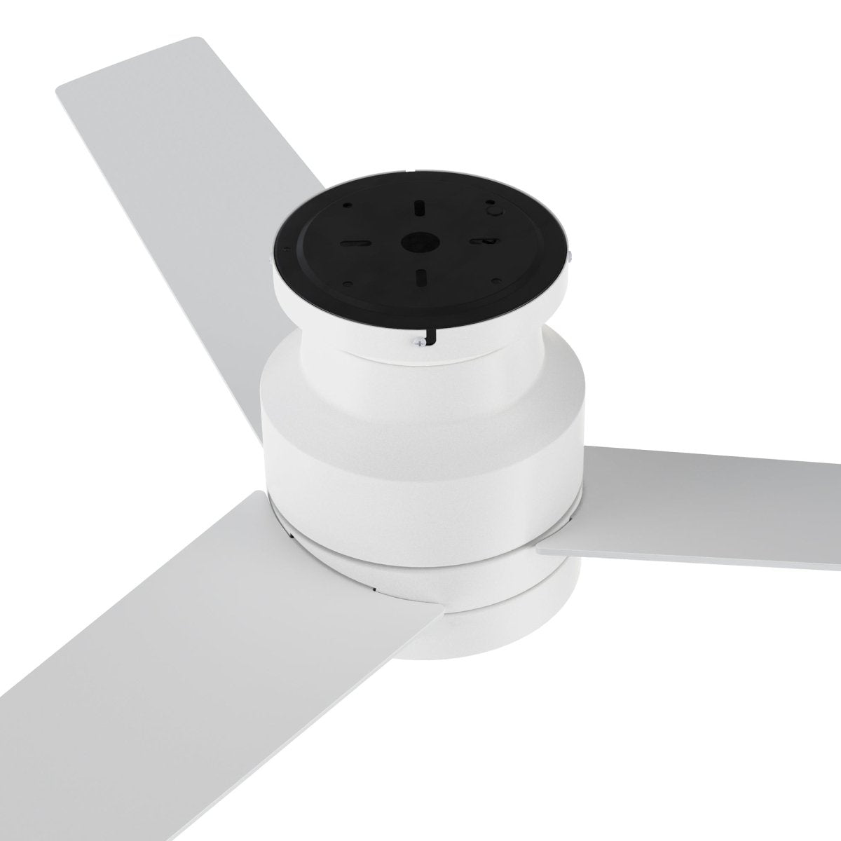 Santana 52 inch 3 blade flush mount ceiling fan with wall control white birchwood reversible blades - LEDMyPlace