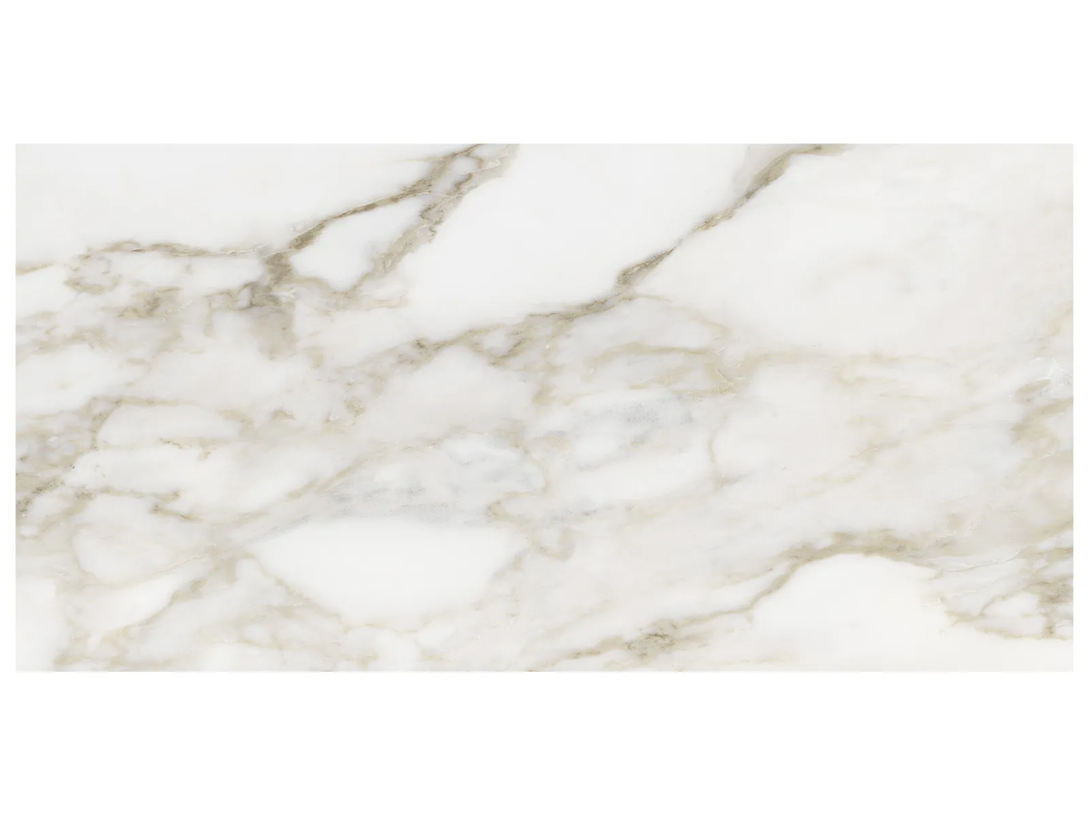 12 x 24 in Lumino Calacatta Heritage Texture Pressed Glazed Porcelain Tile