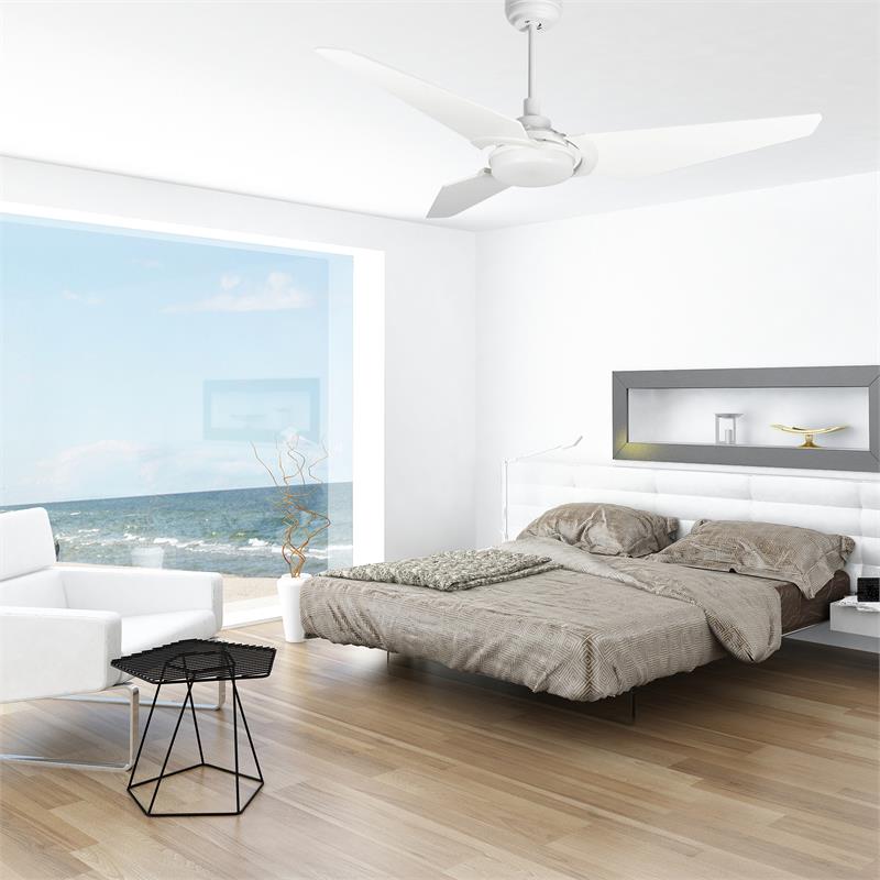 Trailblazer 52" (3 - Blade) White Best Smart Ceiling Fan with Dimmable LED Light, Works w/ Remote Control/Alexa/Google Home/Siri - LEDMyPlace