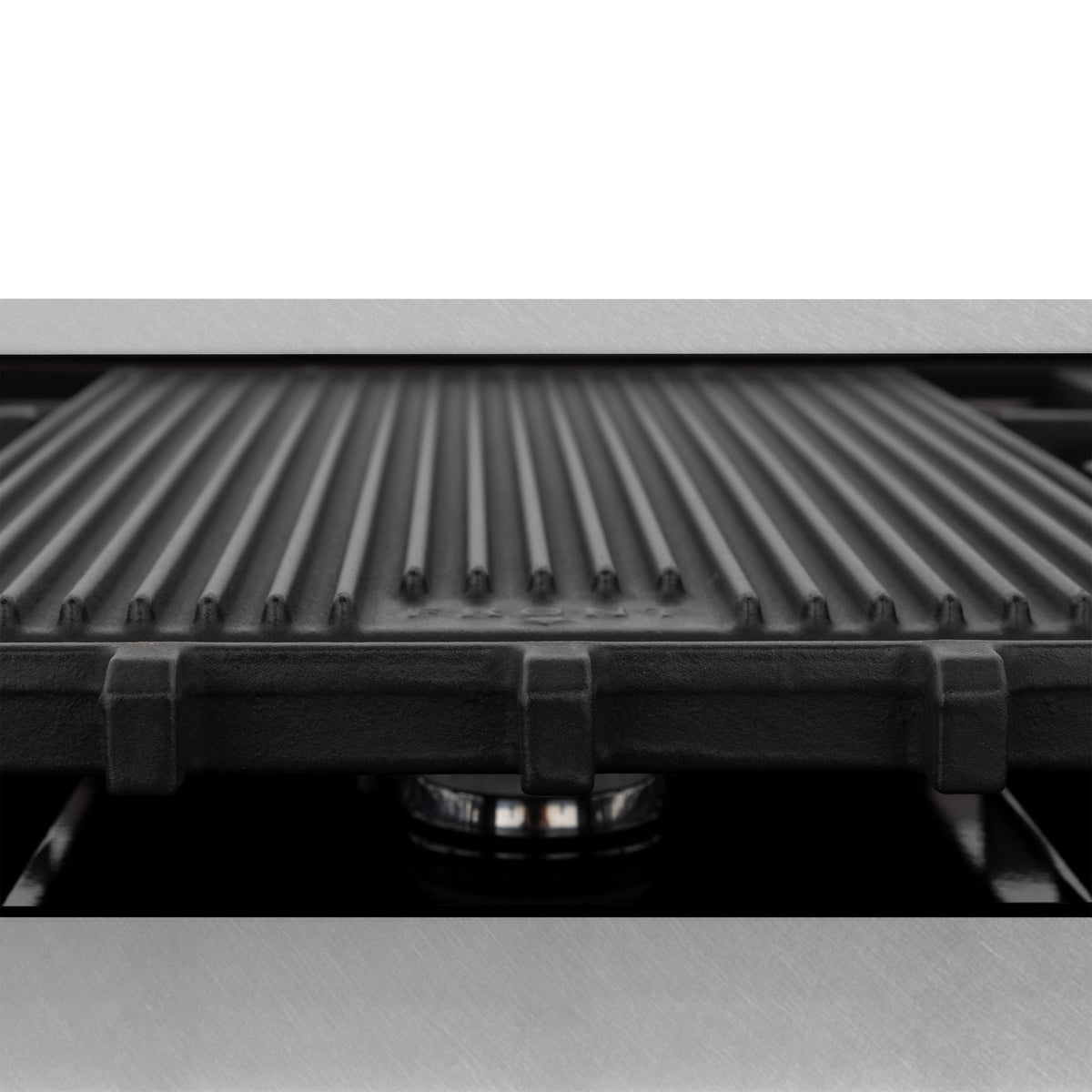 ZLINE Autograph Edition 48 in. 6.0 cu. ft. Legacy Dual Fuel Range with 7 Burner Gas Cooktop and 2 Electric Ovens in Satin Stainless Steel with Black Matte Doors and Polished Gold Accents (RASZ-BLM-48-G)