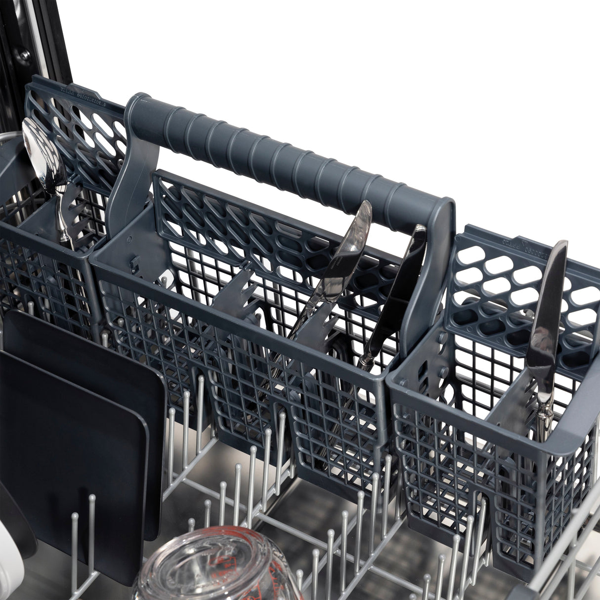 ZLINE Autograph Edition 24" Monument Series 3rd Rack Top Touch Control Tall Tub Dishwasher in Fingerprint Resistant Stainless Steel with Polished Gold Handle, 45dBa (DWMTZ-SN-24-G)