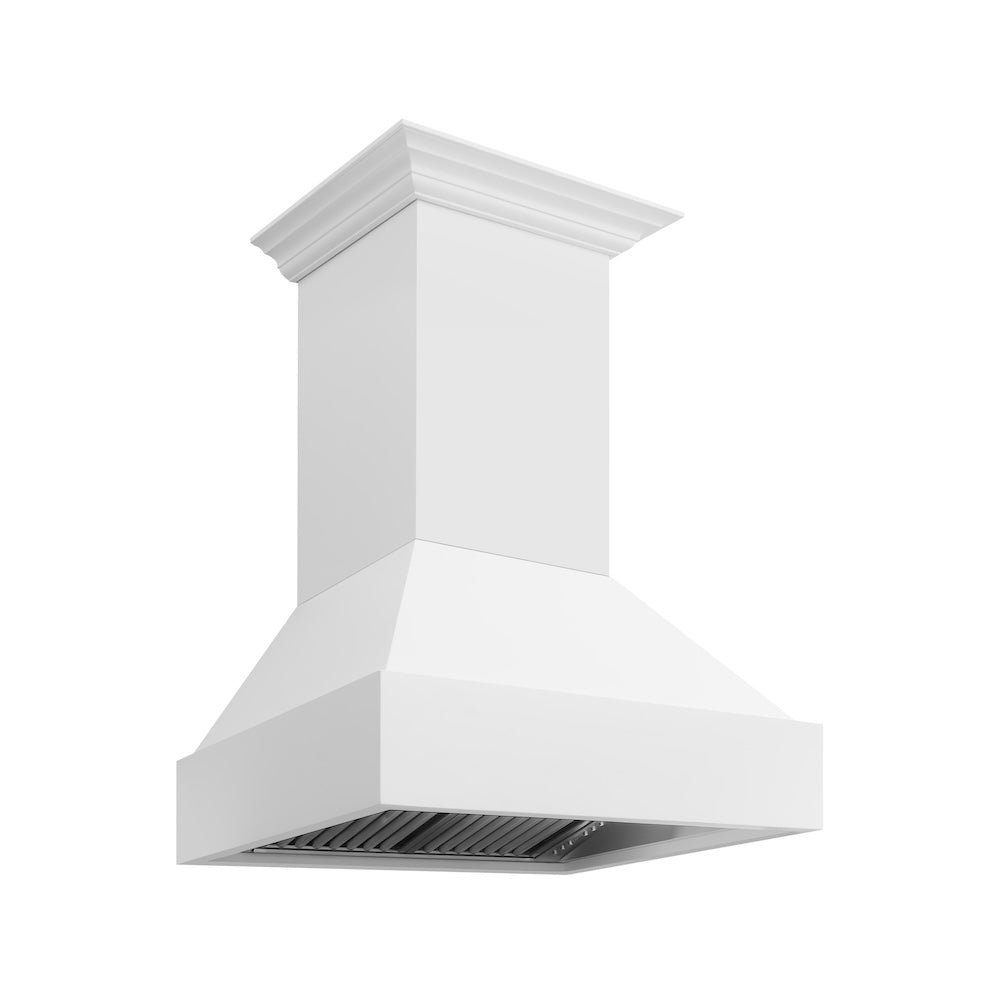 ZLINE 30 in. Wooden Wall Mount Range Hood in Rustic Bright White Finish (355WW-30)