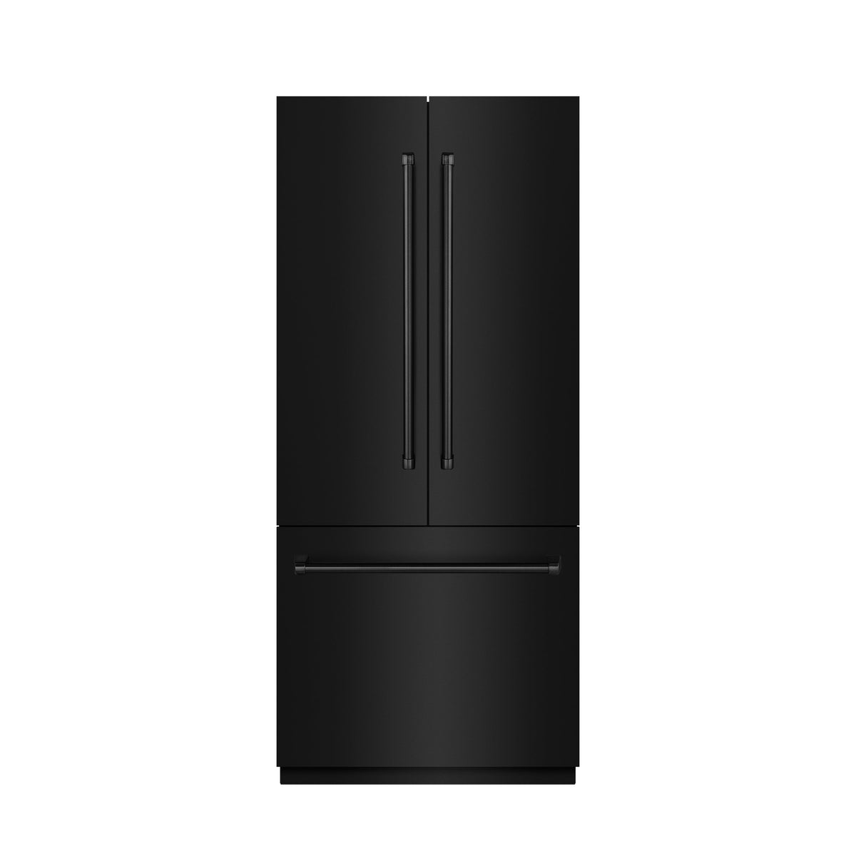 ZLINE 36 in. 19.6 cu. ft. French Door Built-In Bottom Freezer Refrigerator with Water Dispenser and Ice Maker in Black Stainless Steel with Stainless Steel Interior (SRBIV-BS-36)