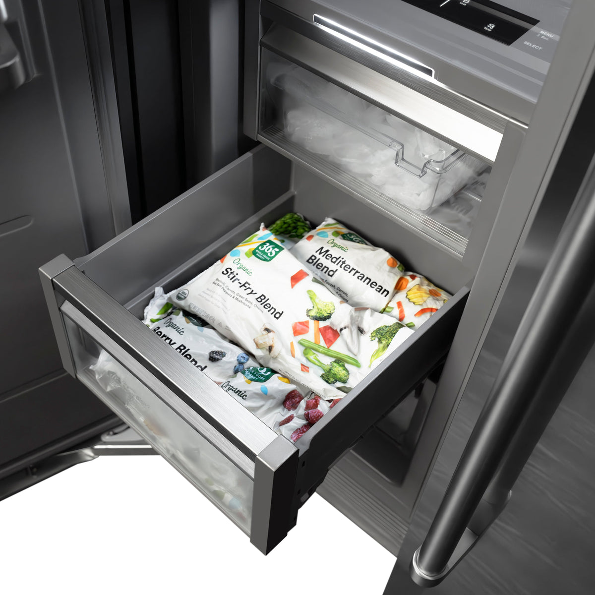 ZLINE 18 in. 8.6 cu. ft. Left Hinge Column Freezer in Stainless Steel with Graphite Gray Interior (RCFVL-304-18)