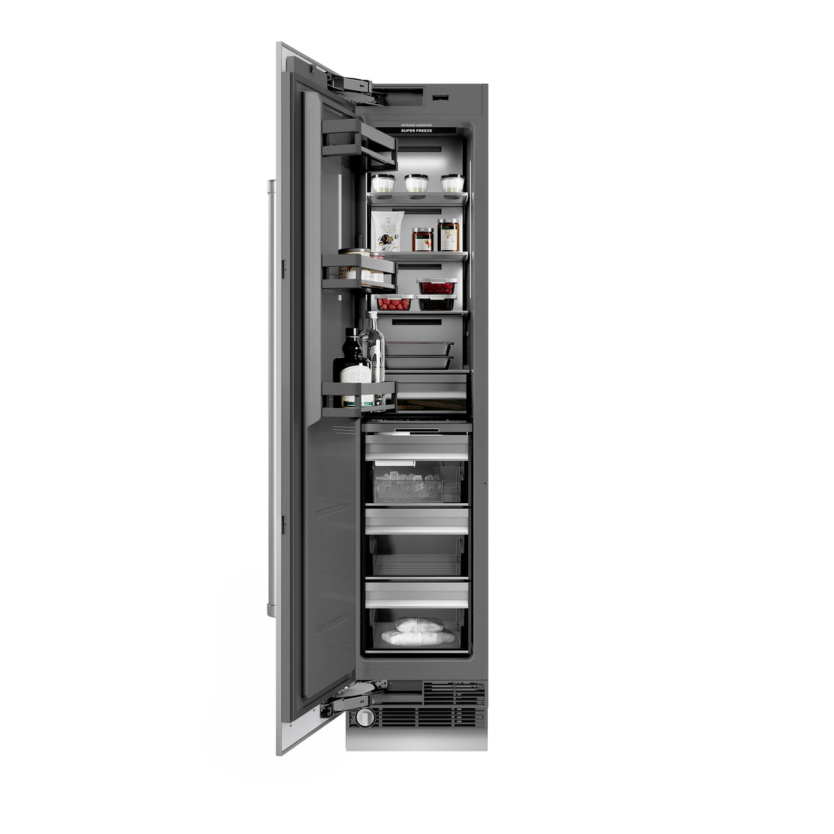 ZLINE 18 in. 8.6 cu. ft. Left Hinge Column Freezer in Stainless Steel with Graphite Gray Interior (RCFVL-304-18)