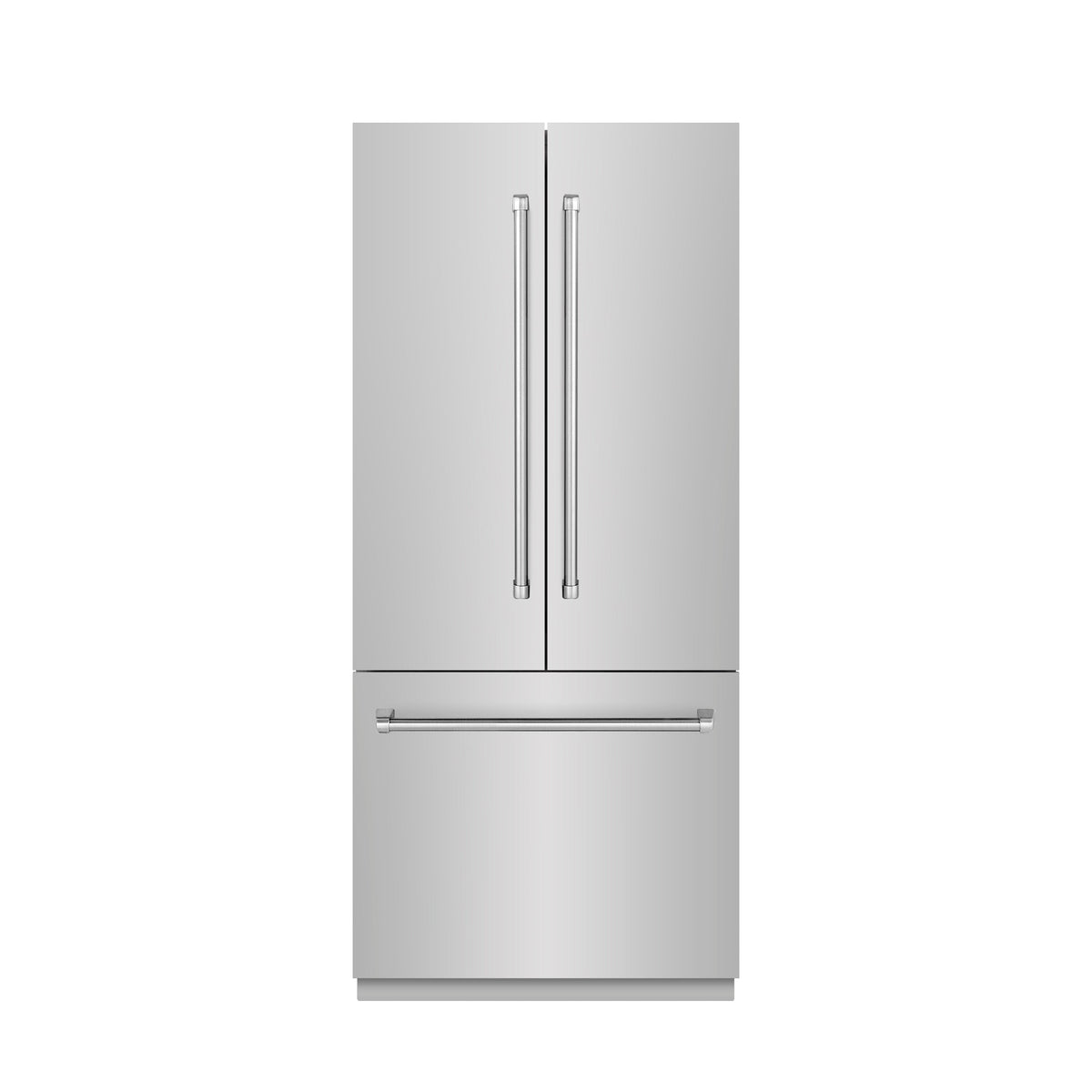 ZLINE 36 in. 19.6 cu. ft. French Door Built-In Bottom Freezer Refrigerator with Water Dispenser and Ice Maker in Stainless Steel with Stainless Steel Interior (SRBIV-304-36)