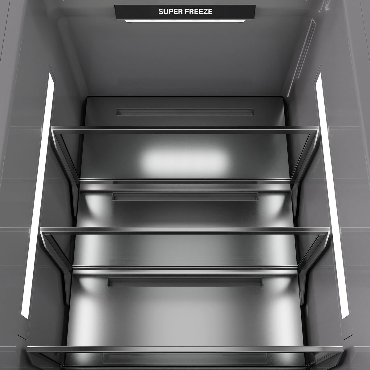 ZLINE 18 in. 8.6 cu. ft. Left Hinge Column Freezer in White Matte with Graphite Gray Interior (RCFVL-WM-18)
