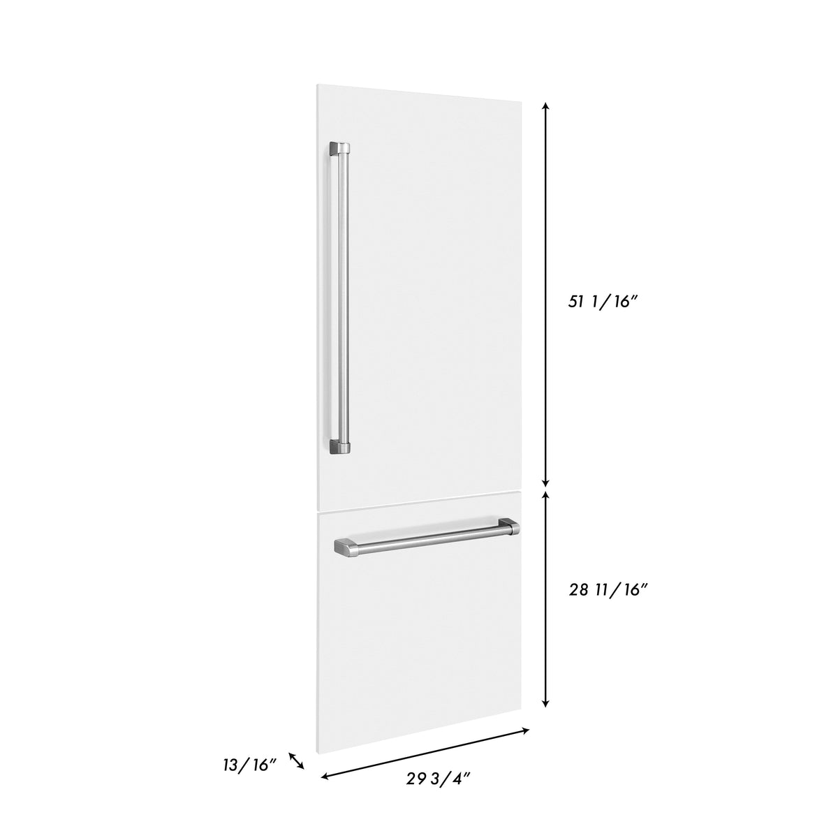 ZLINE 30" Refrigerator Panels in White Matte for a 30" Built-in Refrigerator (RPBIV-WM-30)