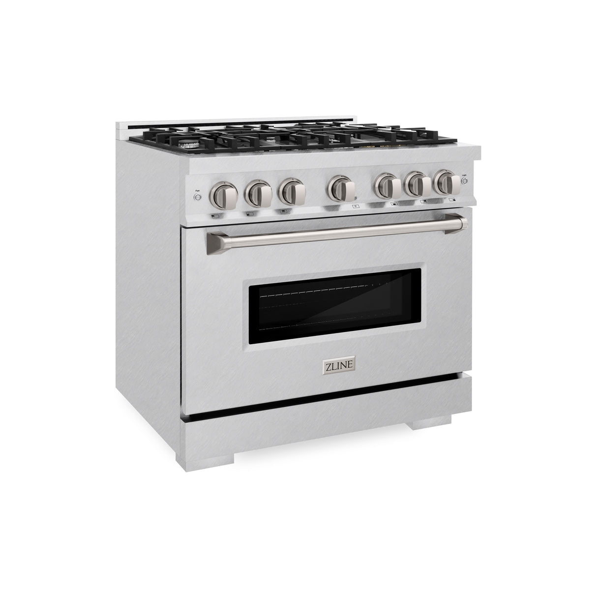 ZLINE 36 in. 5.2 cu. ft. Classic Gas Range with 6 Burner Cooktop and Convection Gas Oven in Satin Stainless Steel (CGRS-36)