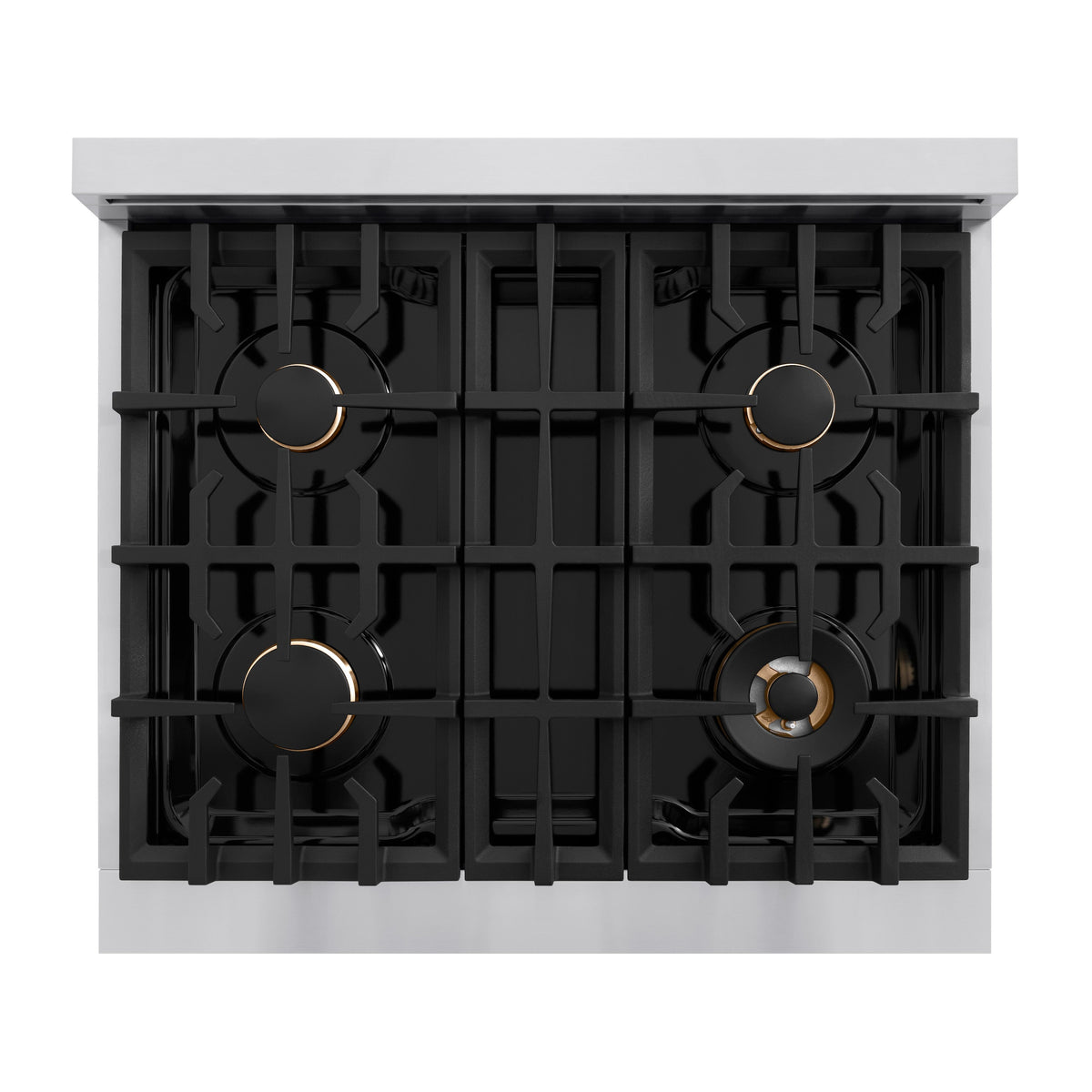 ZLINE 30 in. 4.2 cu. ft. Classic Dual Fuel Range with Gas Cooktop and Electric Convection Oven in Stainless Steel with 4 Brass Burners (CDR-BR-30)