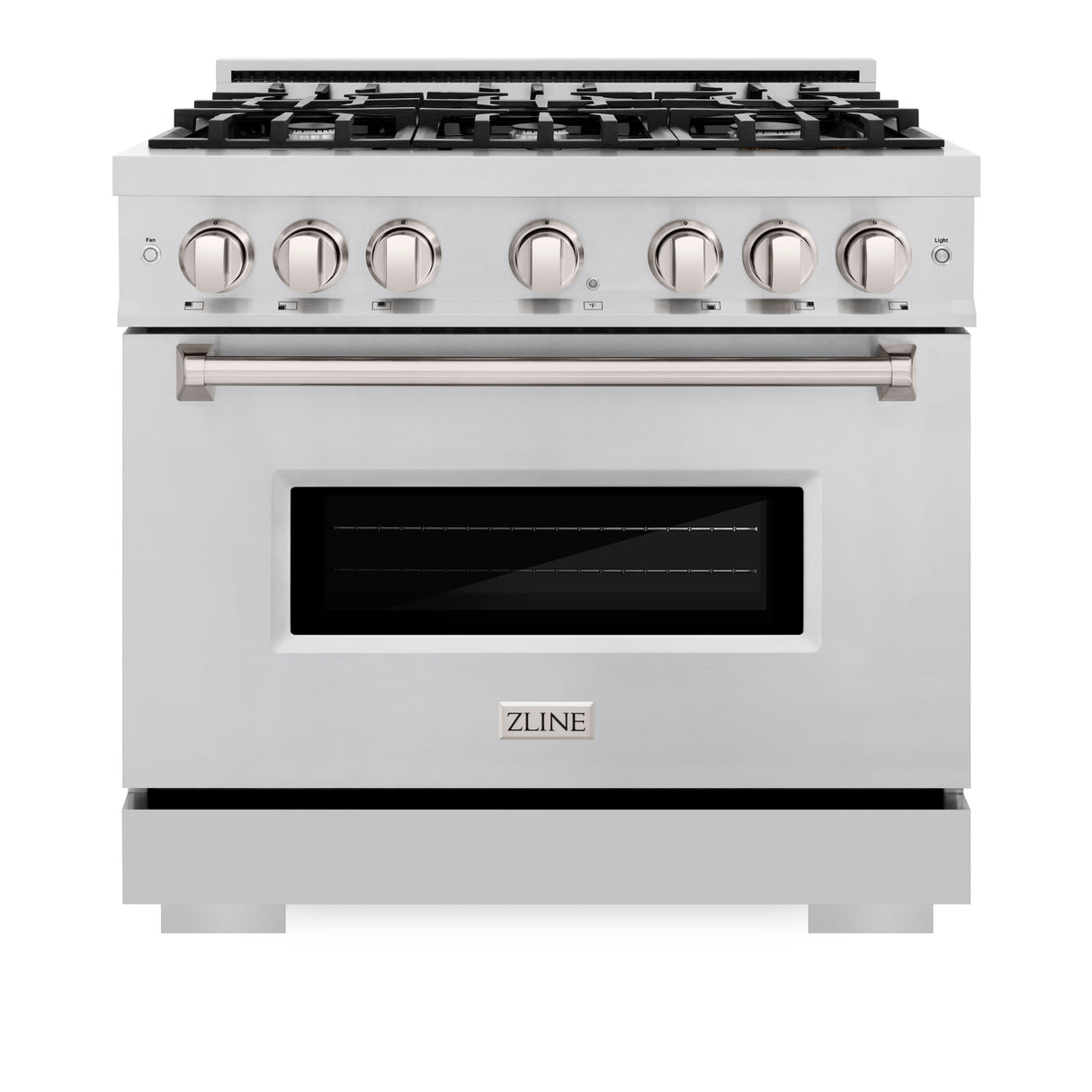 ZLINE 36 in. 5.2 cu. ft. Classic Dual Fuel Range with 6 Burner Gas Cooktop and Electric Convection Oven in Stainless Steel (CDR36)